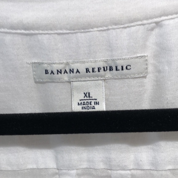 Banana Republic sheet cotton overlay top drawstring waist pockets on front XL - Picture 3 of 9